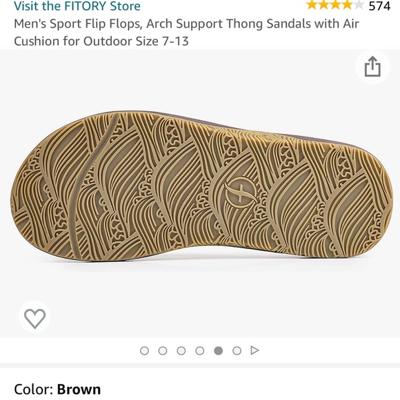 Mens 10 Fitory Sport Outdoor Flip Flops Outdoor New NWT - Picture 5 of 7